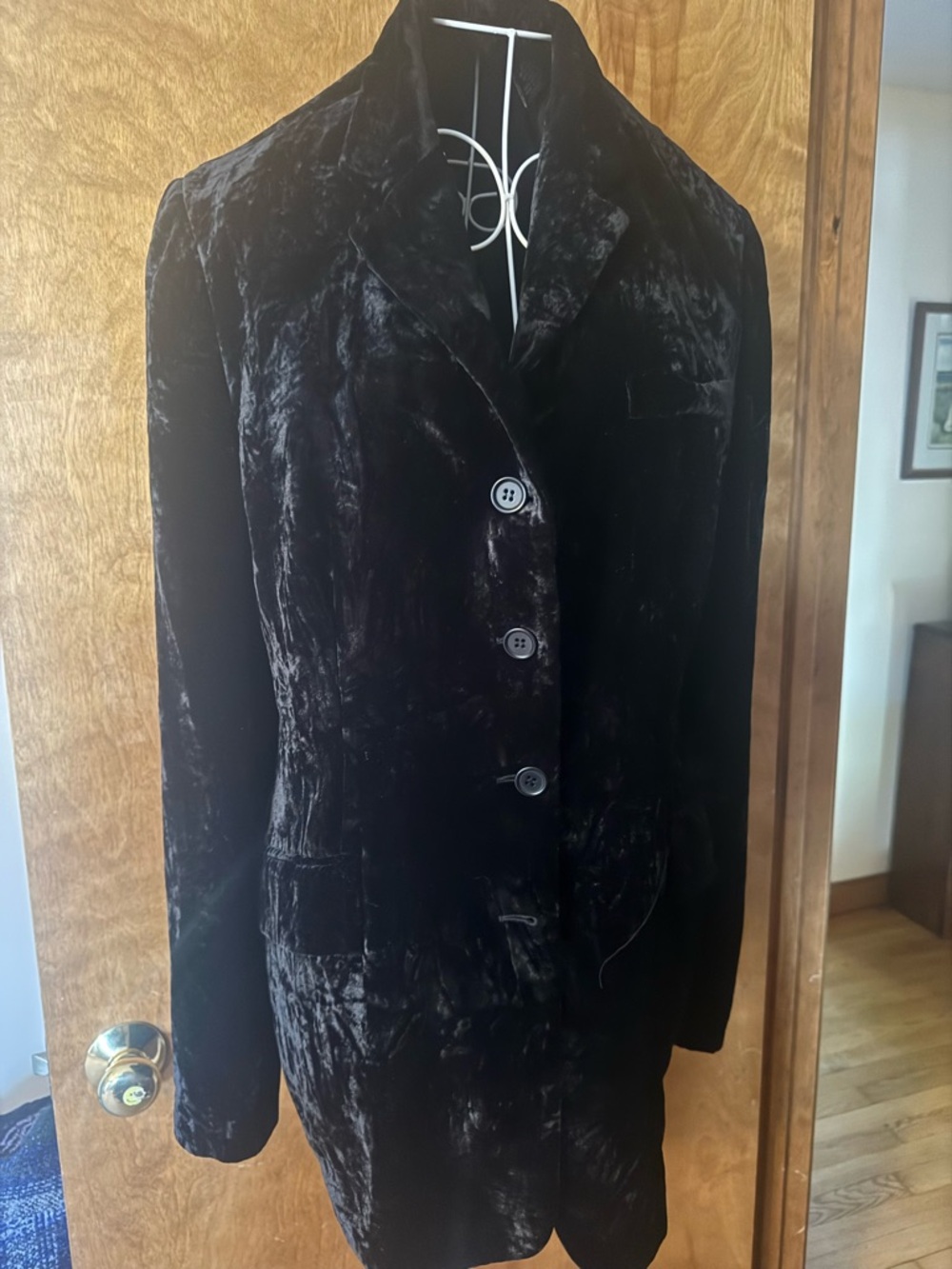 MAG Black Crushed Velvet Women’s Blazer